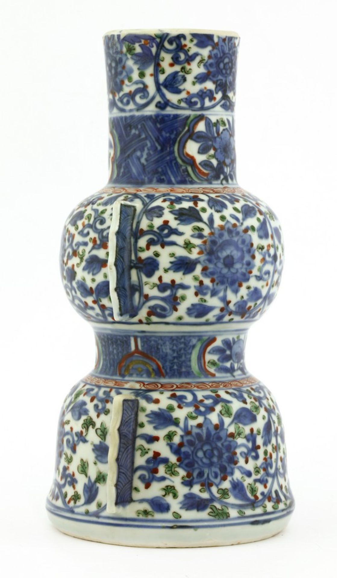 A Chinese wucai gu vase - Image 2 of 2