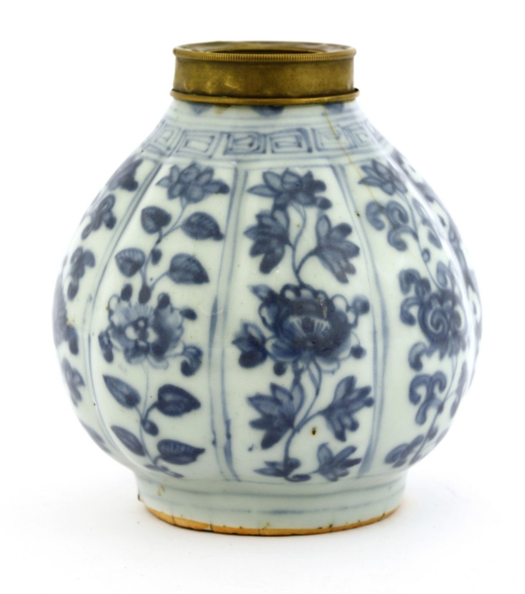 A Chinese blue and white vase