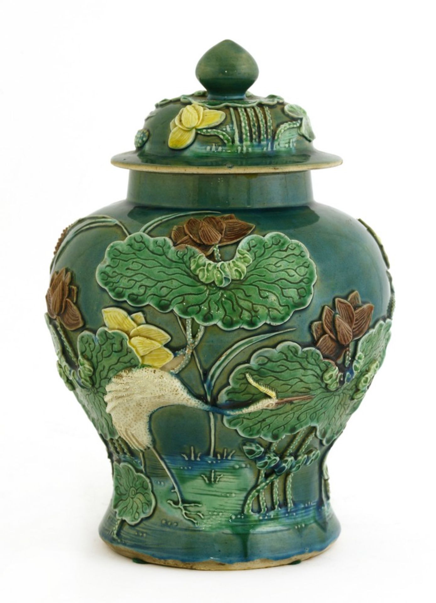 A Chinese porcelain jar and cover