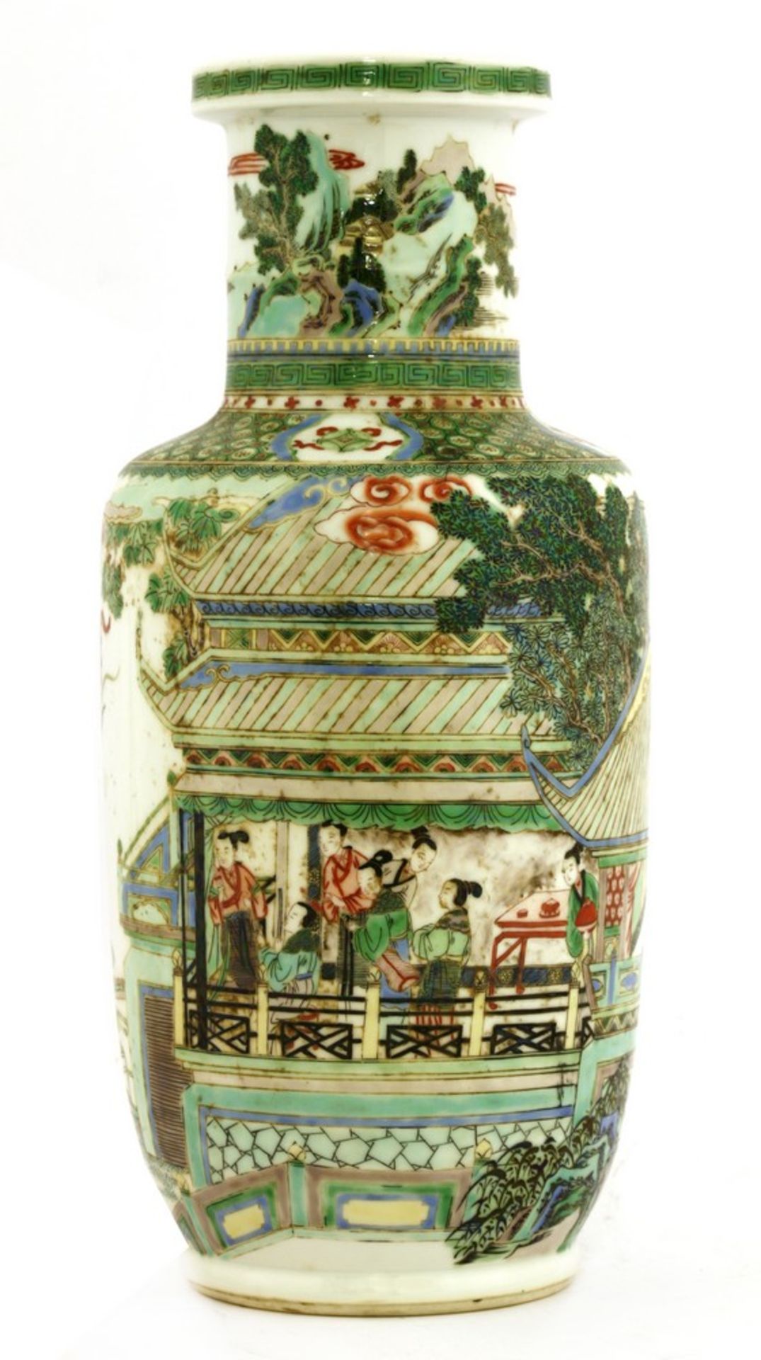 A Chinese famille verte vase