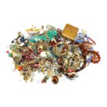 A box of costume jewellery