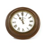 A synchronome electric, brown enamelled slave wall clock