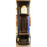 An Edwardian mahogany musical long case clock,
