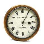 A Victorian mahogany cased single fusee wall clock