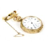 A 9ct gold Waltham fob watch,