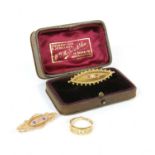 A Victorian 18ct gold single stone diamond Mizpah ring