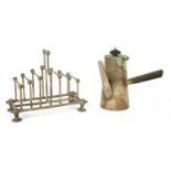 A six division silver plated toast rack