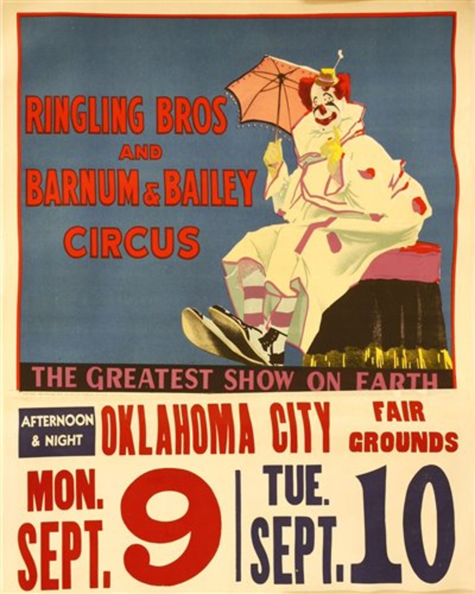 A 'Ringling Bros and Barnum & Bailey Circus' poster,