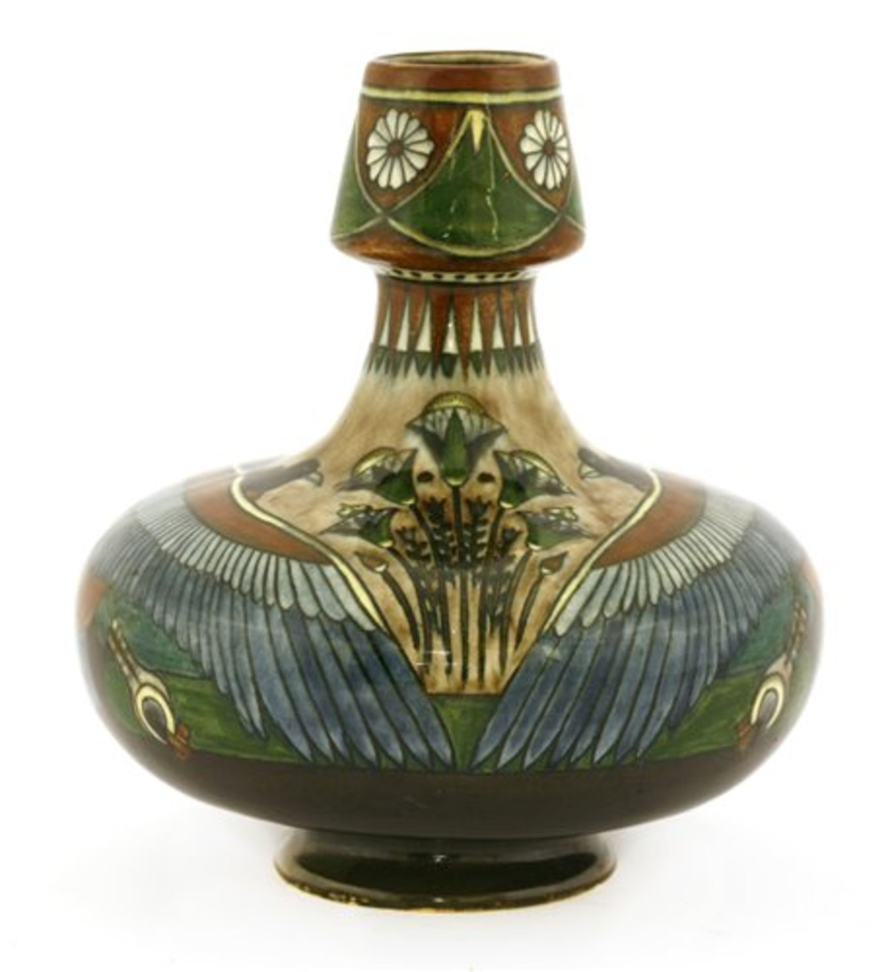 A Dutch pottery vase, - Bild 2 aus 3