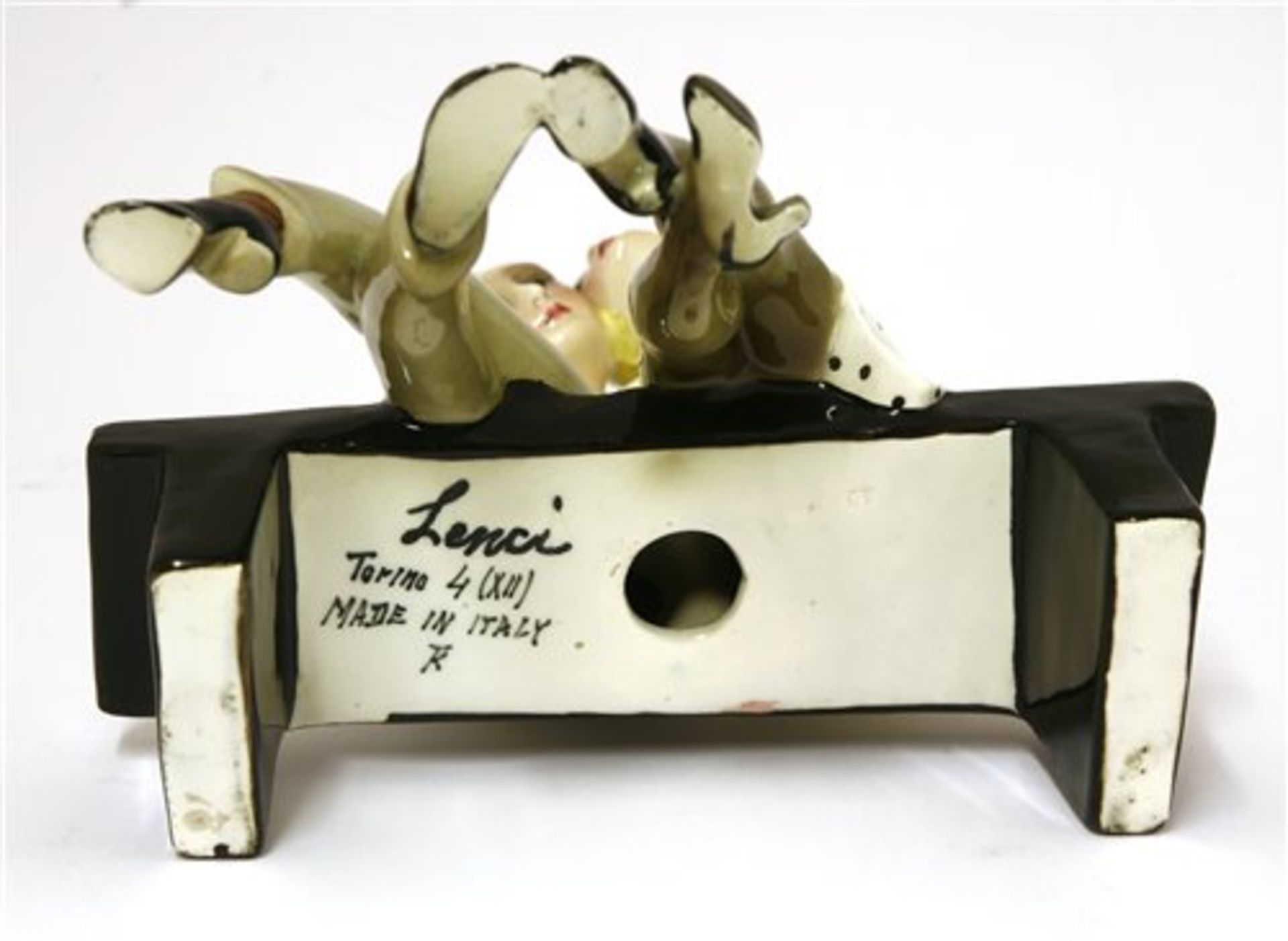 A Lenci figure of a couple rested on a bench, - Image 2 of 3