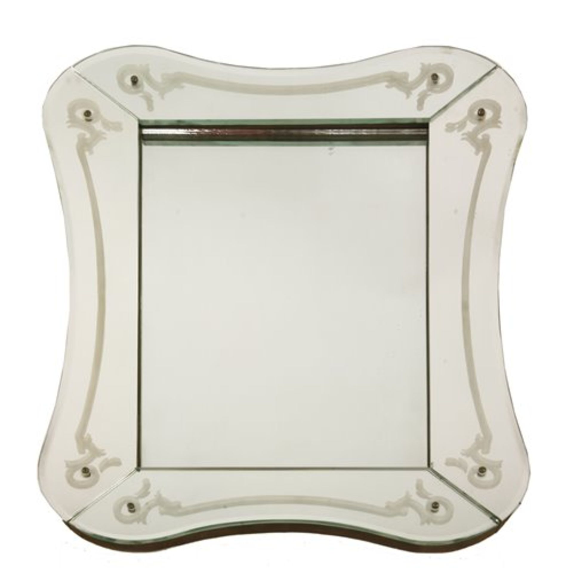 An Italian multiplate mirror,