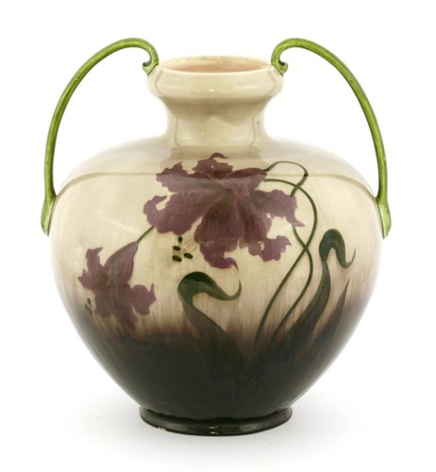An Art Nouveau twin handled vase