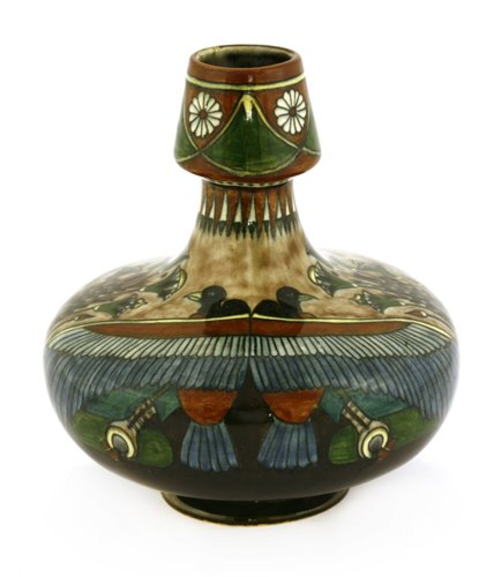 A Dutch pottery vase,