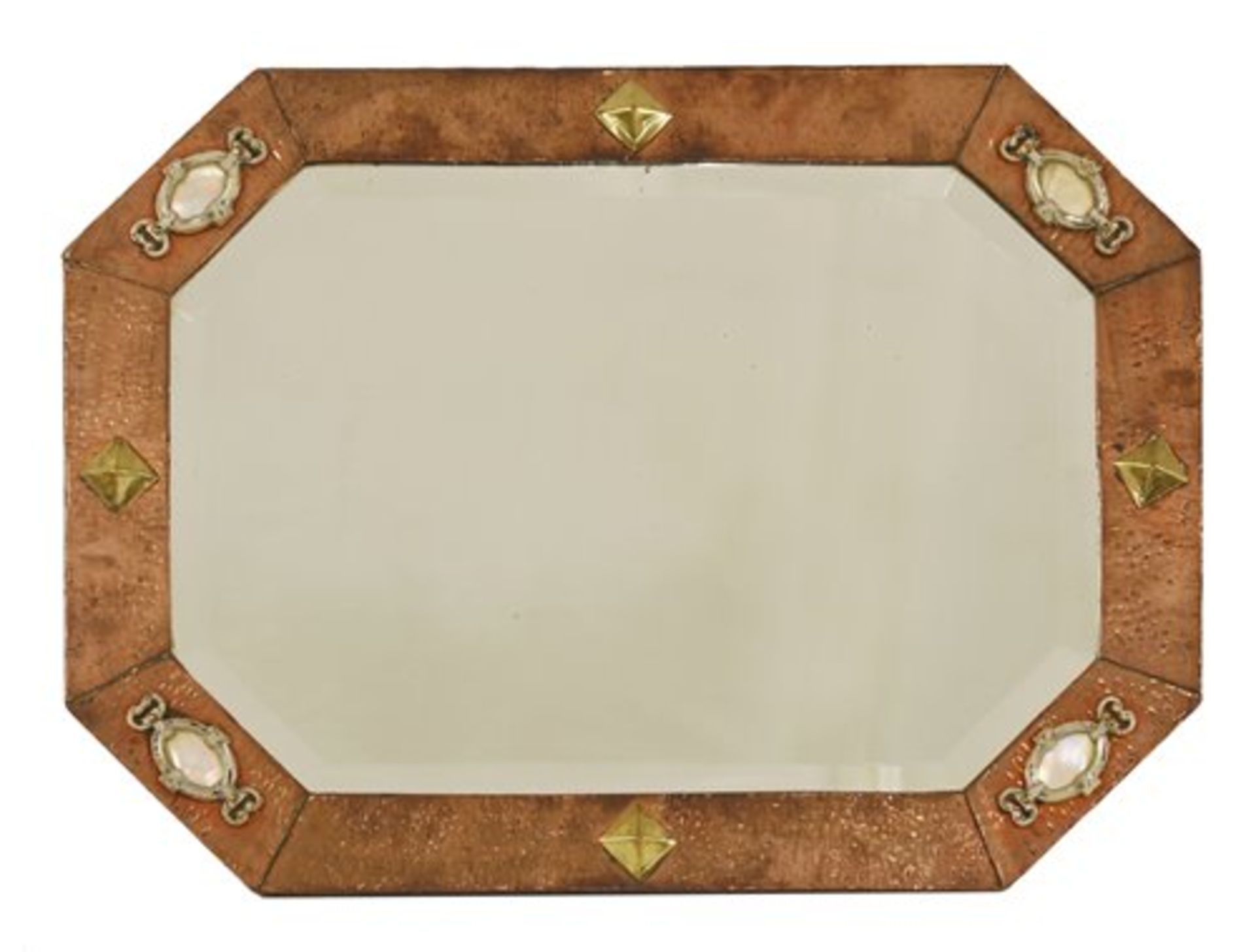 An Art Nouveau patinated spelter panel - Bild 2 aus 3