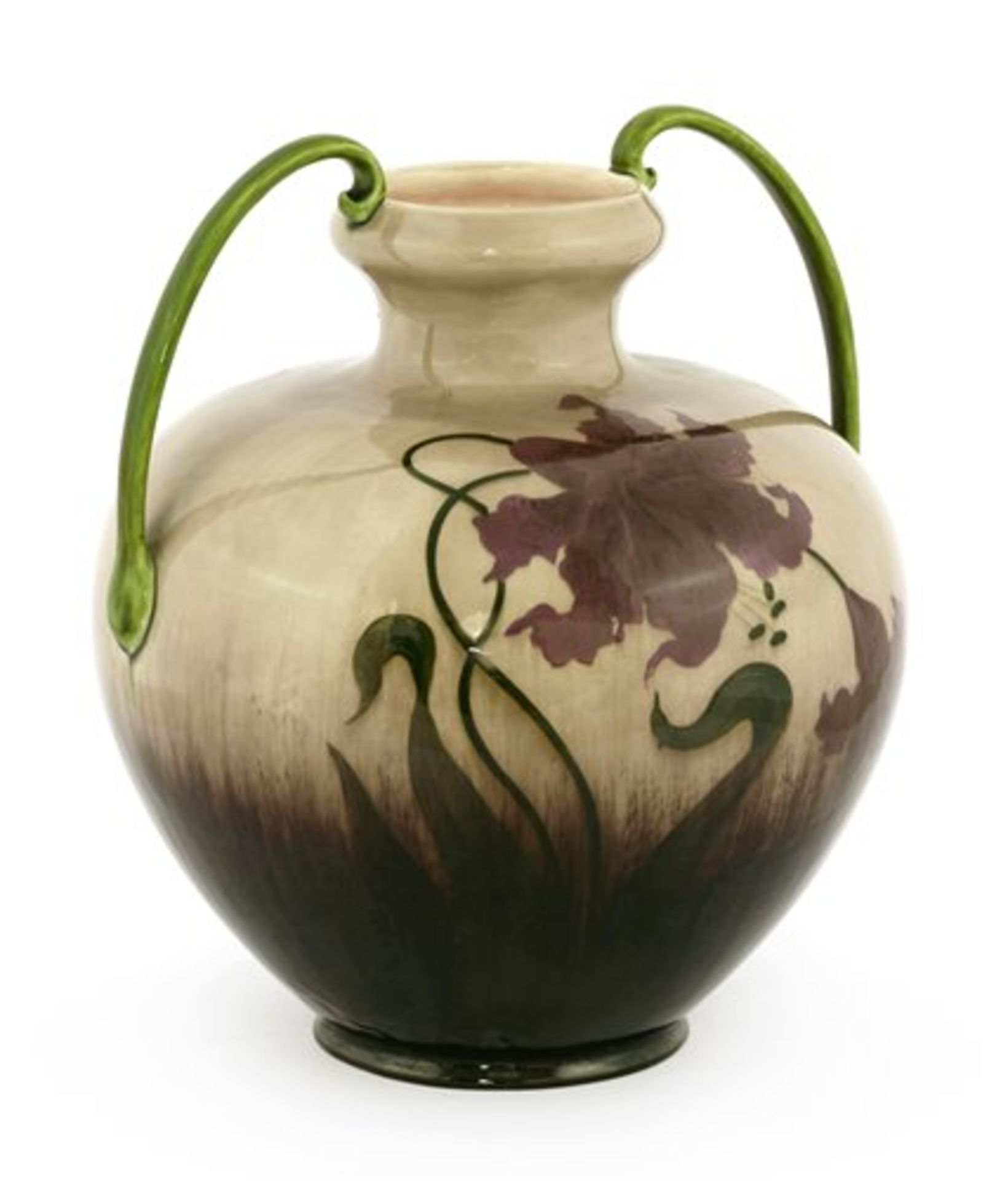An Art Nouveau twin handled vase - Bild 2 aus 3