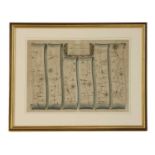 Five hand coloured John Ogilby 'Road from London to Barwick' road maps