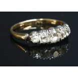 An early 19th century five stone graduated diamond ring