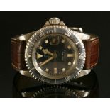 A gentlemen's stainless steel Rolex Tudor Prince Oysterdate 'Snowflake' Sub Mariner strap watch