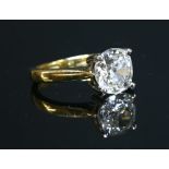 An 18ct gold single stone diamond ring