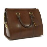 A Swaine Adeney Brigg mini 'Pullman' holdall travel handbag,
