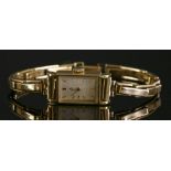 A ladies' gold-plated Ebel mechanical strap watch,