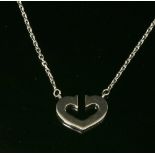 An 18ct white gold Heart of Cartier necklace
