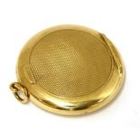 An Asprey of London 9ct gold mirrored compact