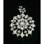 A Victorian diamond set brooch/pendant