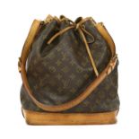 A Louis Vuitton bucket monogram Noe GM drawstring hobo handbag,