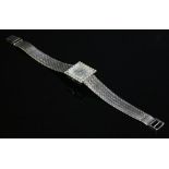A ladies white gold diamond set Zenith mechanical bracelet watch,