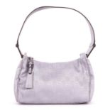 A Gucci purple monogrammed canvas shoulder handbag,