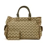 An Anya Hindmarch monogrammed fabric tote handbag,