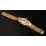 A ladies' 18ct gold Art Deco mechanical bracelet watch