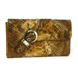 A Christian Dior python skin purse/wallet,