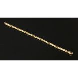 An 18ct gold two row cable link bracelet