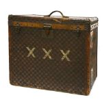 An early 20th century French leather-bound trunk possibly by Goyard,