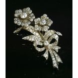 A Victorian diamond set spray brooch