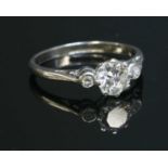 A single stone diamond ring,