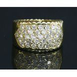 An 18ct gold diamond set band ring