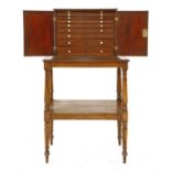 A mahogany collector's cabinet,