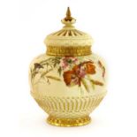 A large Royal Worcester blush ivory potpourri,