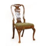 A George I walnut single chair