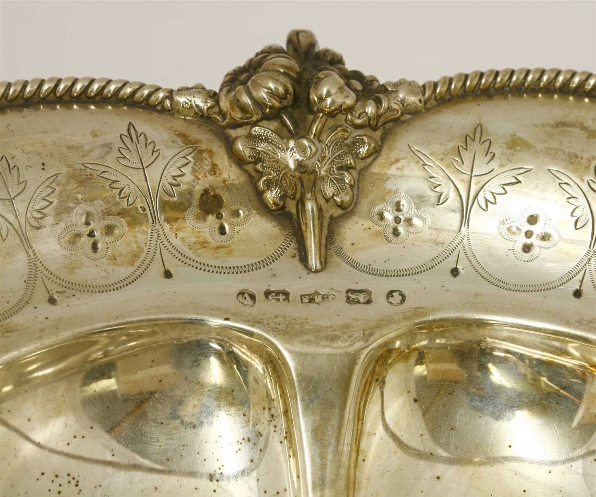 A Victorian swing-handled silver cake basket, - Image 2 of 3