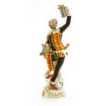 A Meissen figure of an harlequin,