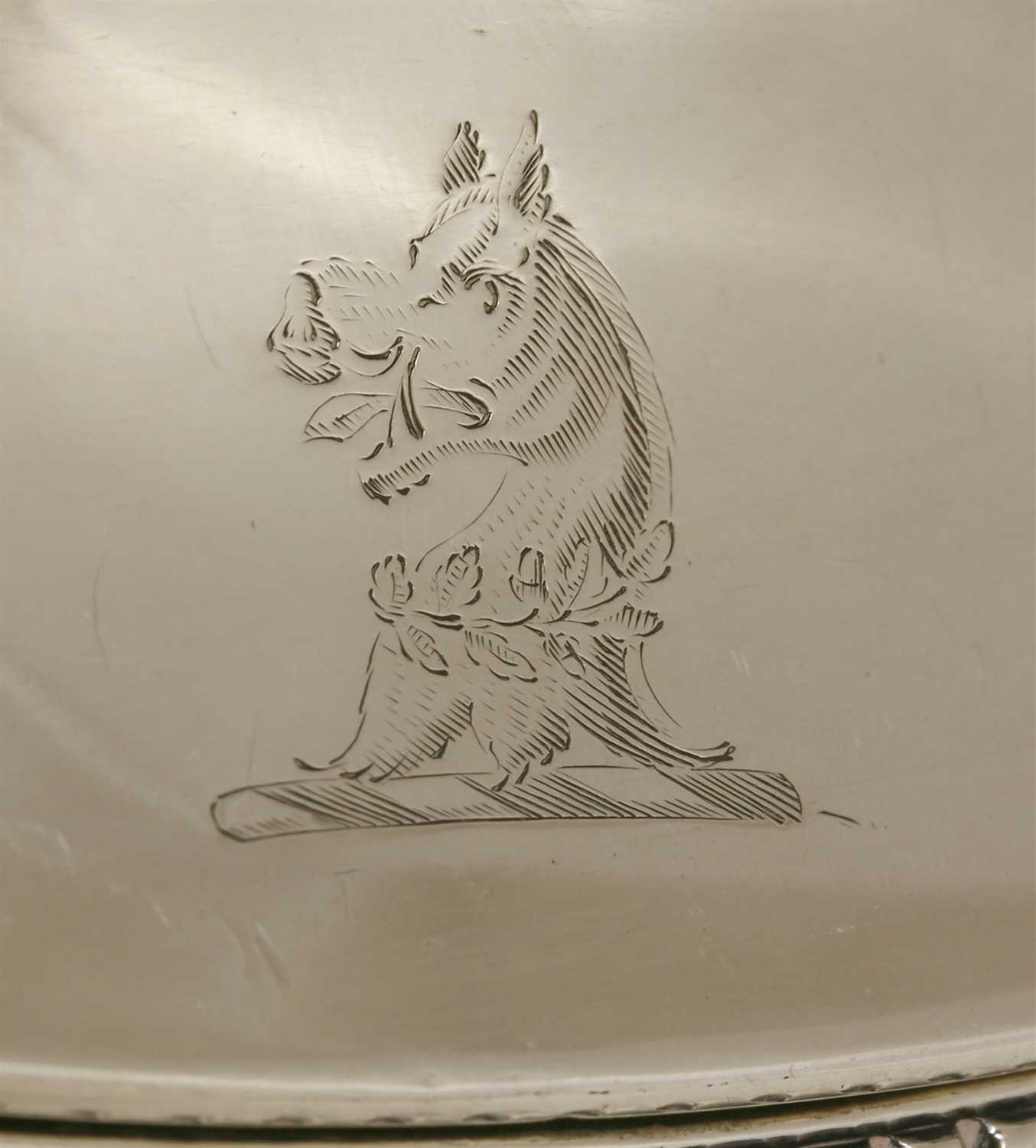 A pair of George III silver sauce tureens and covers, - Image 2 of 2