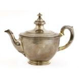 A Victorian silver teapot,