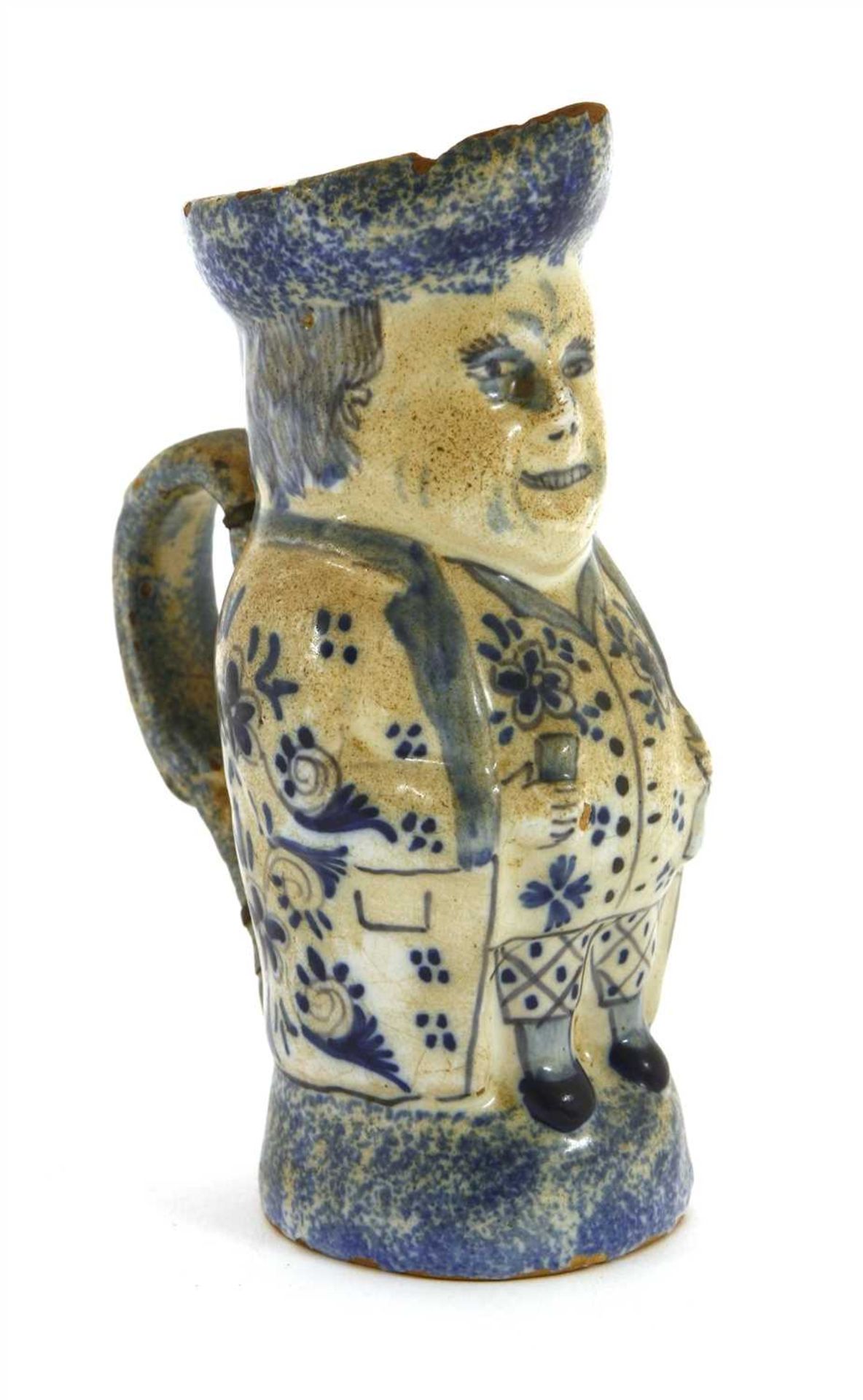 An unusual Delft toby jug - Image 3 of 3