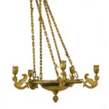 A Regency-style gilt bronze chandelier