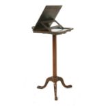 A George III mahogany reading stand,