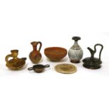 Antiquities: seven ancient clay artefacts,